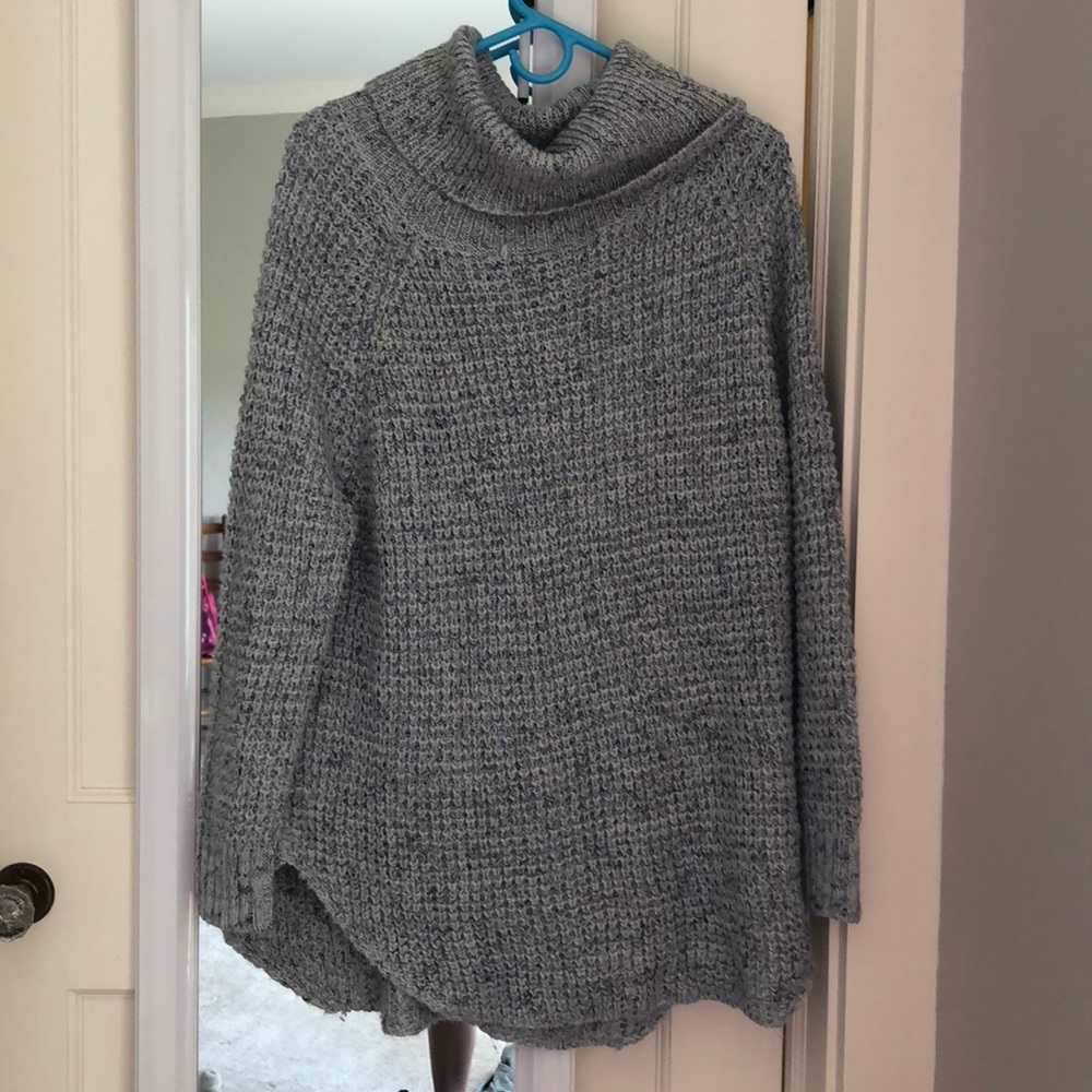 Oversized Free People Blue/Gray Sweater